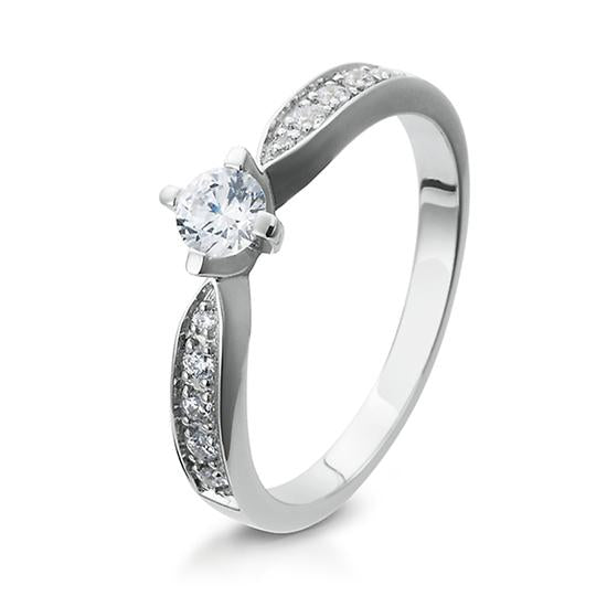 RING - BRILL. 0,381 Ct. H/si, Originalaufnahme einer Beispielausführung
