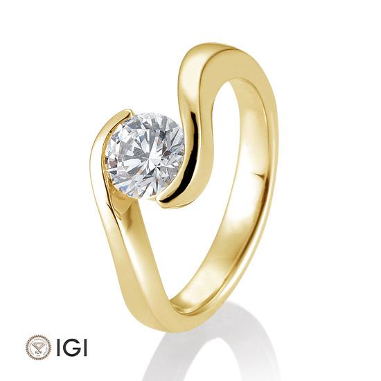 Ring Schwung 0,80-1,50 ct., Originalaufnahme einer Beispielausführung