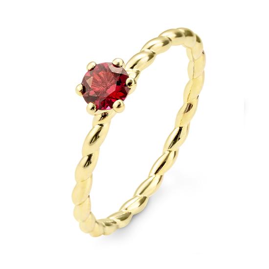 RING - E.RHODOLITH – Beispielausführung: Gelbgold 585/- Gold