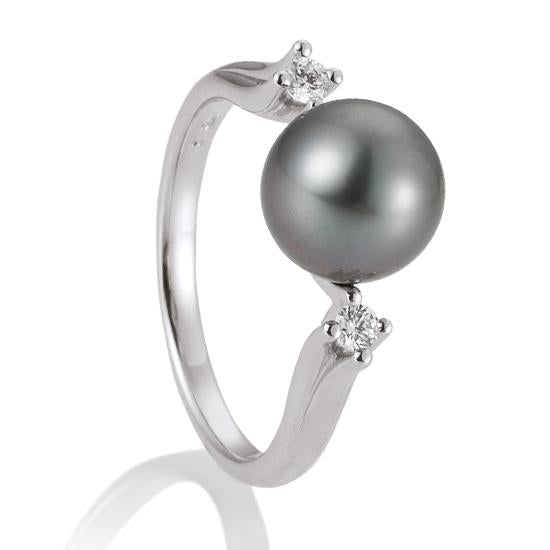 Hersteller-Originalaufnahme: RING - TAHITI-Z.-PERLE/Brill. 0,10 Ct. H/si; abgebildete Ausführung 41836060-24-18-1-0-48