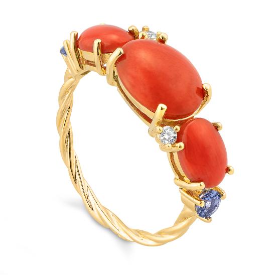 Hersteller-Originalaufnahme: RING - E.KORALLE/Brill. 0,05 Ct. H/si; abgebildete Ausführung 41062250-31-34-1-0-54