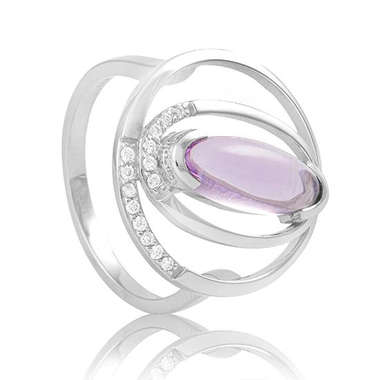Hersteller-Originalaufnahme: RING - LAVENDEL AMETHYST/Brill. 0,091 Ct. H/si; abgebildete Ausführung 41051720-24-279-1-0-48