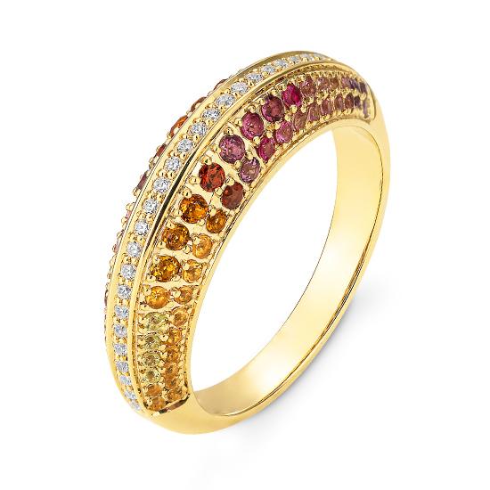 Hersteller-Originalaufnahme: RING - E.RHODOLITH/Brill. 0,154 Ct. H/si; abgebildete Ausführung 41061580-31-59-1-0-48