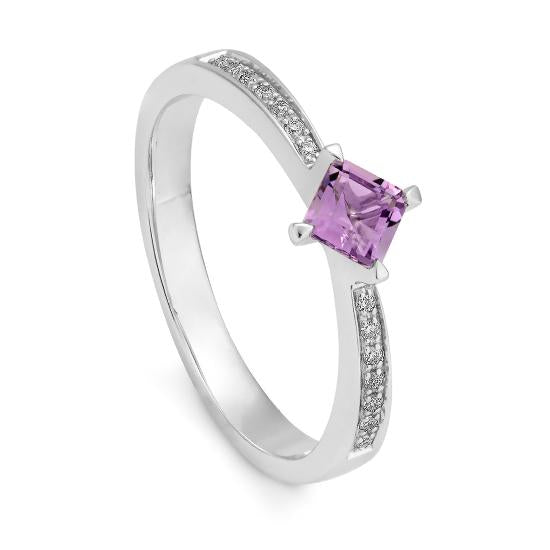 Hersteller-Originalaufnahme: RING - E.AMETHYST/Brill. 0,068 Ct. H/si; abgebildete Ausführung 41058980-24-20-1-0-48