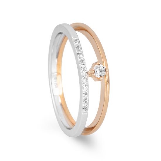 Hersteller-Originalaufnahme: RING - BRILL. 0,105 Ct. H/si; abgebildete Ausführung 41058460-28-10-1-0-48
