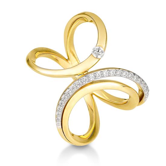 Hersteller-Originalaufnahme: RING - BRILL. 0,258 Ct. H/si; abgebildete Ausführung 41060490-20-10-1-0-48