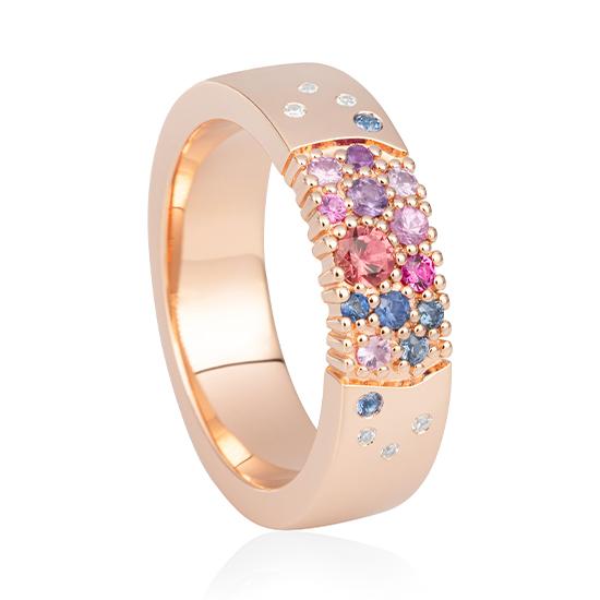 Hersteller-Originalaufnahme: RING - E.ROSA TURMALIN/Brill. 0,035 Ct. H/si; abgebildete Ausführung 41060770-25-19-1-0-48