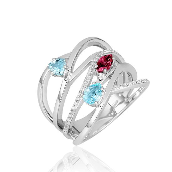 Hersteller-Originalaufnahme: RING - ED.TOP.HELL/E.ROSA TURMALIN/Brill. 0,21 Ct. H/si; abgebildete Ausführung 41060030-24-39-1-0-48