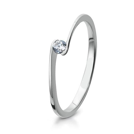 RING - BRILL. 0,10 Ct. H/si, Originalaufnahme einer Beispielausführung