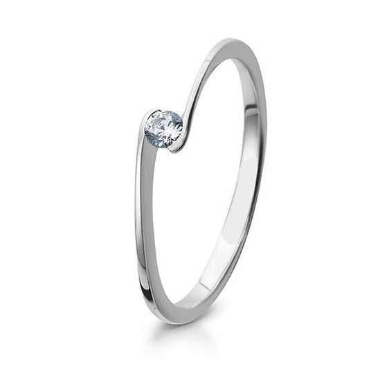 RING - BRILL. 0,10 Ct. H/si, Originalaufnahme einer Beispielausführung