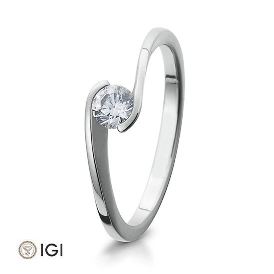 RING - BRILL. 0,30 Ct. H/si, Originalaufnahme einer Beispielausführung