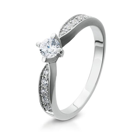 RING - BRILL. 0,381 Ct. H/si, Originalaufnahme einer Beispielausführung