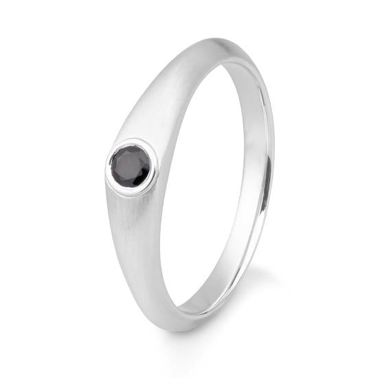 RING - BRILLANT 0,15 Ct. schwarz, Originalaufnahme einer Beispielausführung