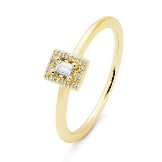 RING - BRILL. 0,146 Ct. G/if, Originalaufnahme einer Beispielausführung