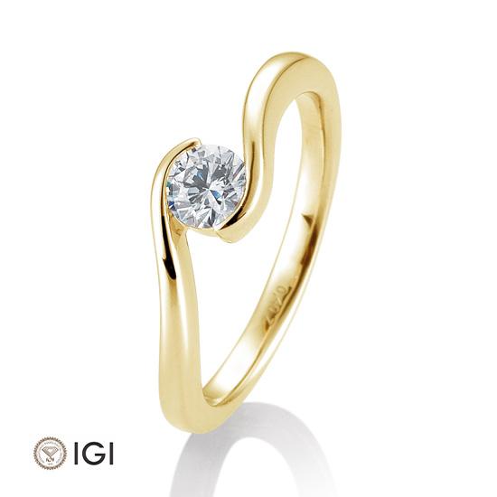 Ring Schwung 0,40-0,60 ct., Originalaufnahme einer Beispielausführung