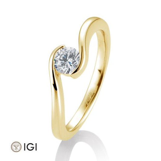 Ring Schwung 0,40-0,60 ct., Originalaufnahme einer Beispielausführung
