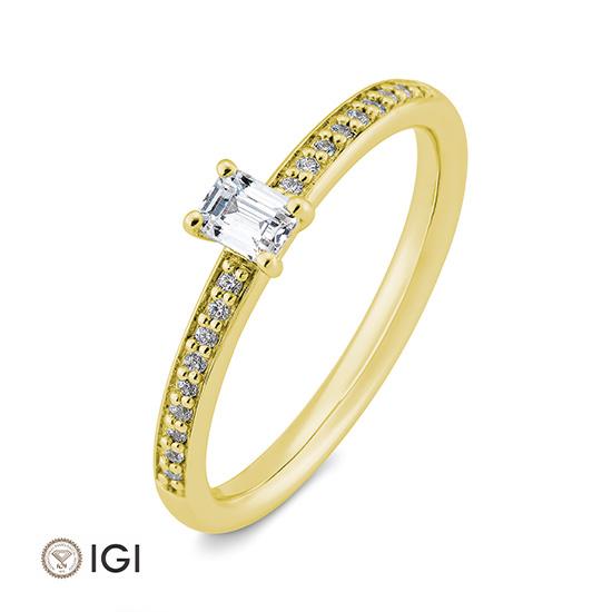 Ring Emerald Cut, Originalaufnahme einer Beispielausführung