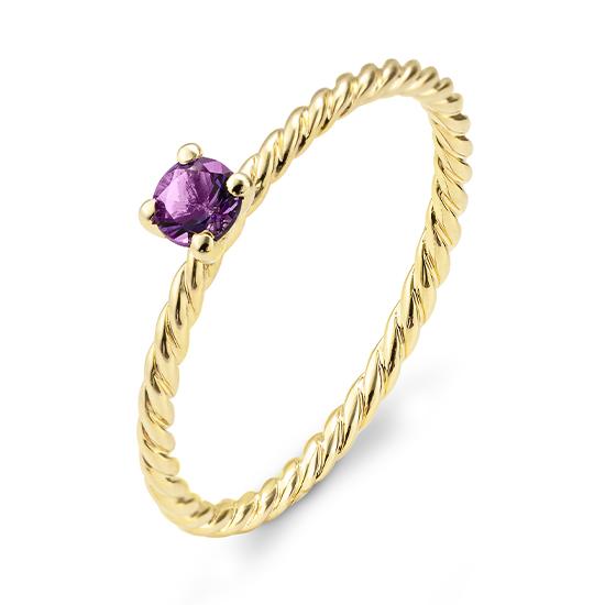 RING - E.AMETHYST – Beispielausführung: Gelbgold 585/- Gold
