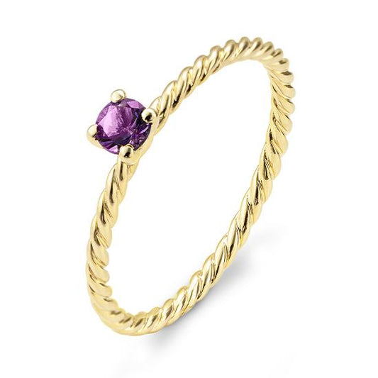 RING - E.AMETHYST – Beispielausführung: Gelbgold 585/- Gold