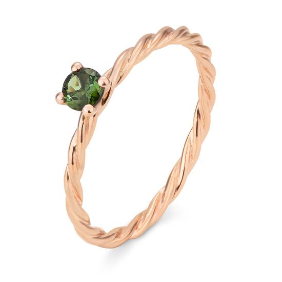 RING - E.TURMALIN GRÜN – Beispielausführung: Rotgold 585/- Gold