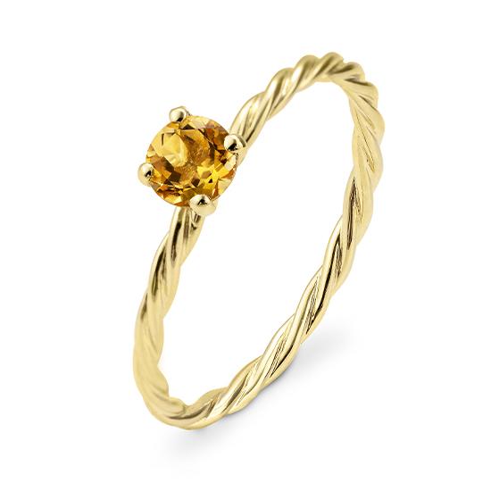 RING - E.CITRIN – Beispielausführung: Gelbgold 585/- Gold
