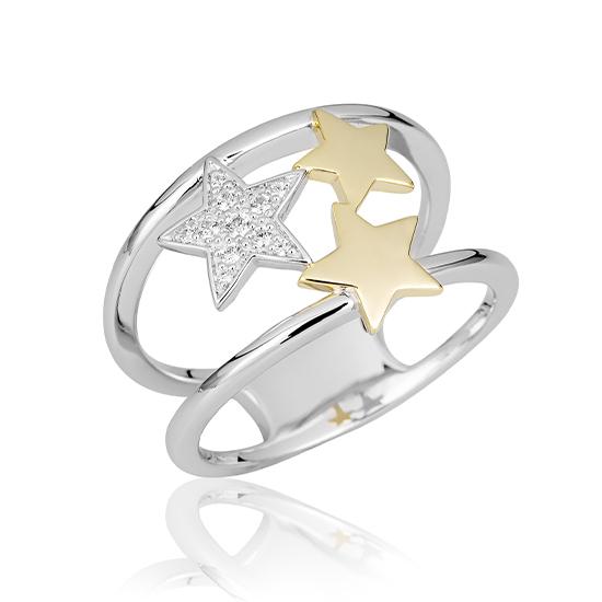 Hersteller-Originalaufnahme: RING - BRILL. 0,078 Ct. H/si; abgebildete Ausführung 41060070-22-10-1-0-48