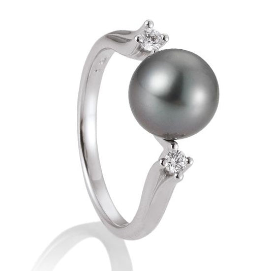 Hersteller-Originalaufnahme: RING - TAHITI-Z.-PERLE/Brill. 0,10 Ct. H/si; abgebildete Ausführung 41836060-24-18-1-0-48