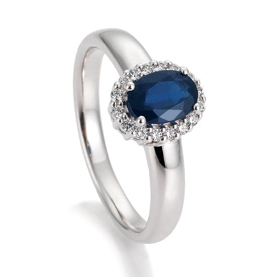 Hersteller-Originalaufnahme: RING - E.SAFIR/Brill. 0,12 Ct. H/si; abgebildete Ausführung 41056140-14-29-1-0-48