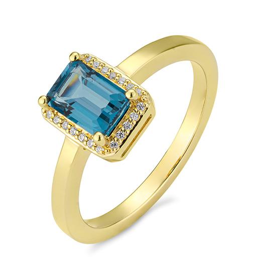 Hersteller-Originalaufnahme: RING - ED.TOP.DUNKEL (LONDON BLUE)/Brill. 0,096 Ct. H/si; abgebildete Ausführung 41063940-21-347-1-0-48