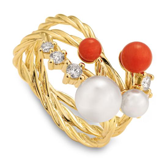 Hersteller-Originalaufnahme: RING - E.KORALLE/A.ZP/Brill. 0,27 Ct. H/si; abgebildete Ausführung 41062280-31-34-1-0-54