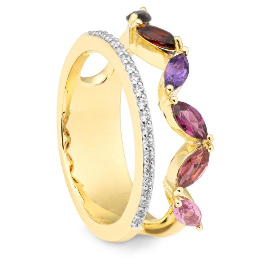Hersteller-Originalaufnahme: RING - AMETH./RO.TURM./BRILL. 0,137 Ct. H/si; abgebildete Ausführung 41060940-20-20-1-0-48