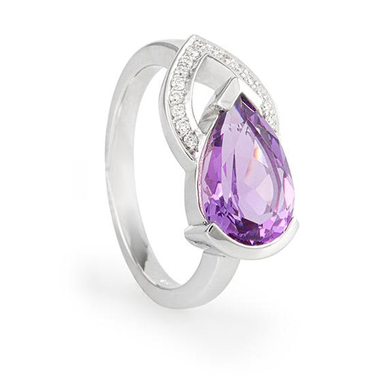 Hersteller-Originalaufnahme: RING - E.AMETHYST/Brill. 0,111 Ct. H/si; abgebildete Ausführung 41044390-24-20-1-0-48