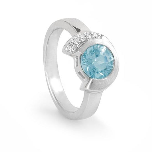 Hersteller-Originalaufnahme: RING - E.AQUA/Brill. 0,064 Ct. H/si; abgebildete Ausführung 41042570-24-21-1-0-48