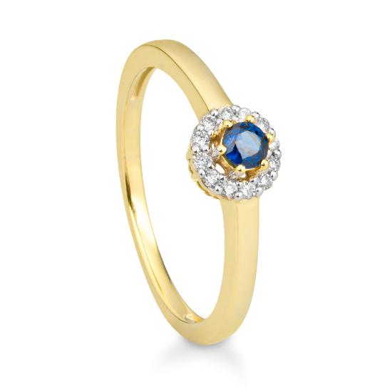 Hersteller-Originalaufnahme: RING - E.SAFIR/Brill. 0,09 Ct. H/si; abgebildete Ausführung 41856030-20-29-1-0-48