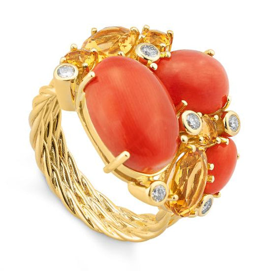 Hersteller-Originalaufnahme: RING - E.KORALLE/Brill. 0,21 Ct. H/si; abgebildete Ausführung 41062300-31-34-1-0-56