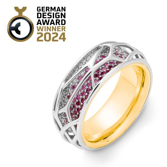 Hersteller-Originalaufnahme: RING - E.SAFIR PINK/Brill. 0,332 Ct. H/si; abgebildete Ausführung 41062030-32-480213-1-0-48