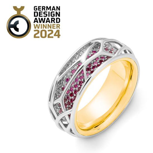 Hersteller-Originalaufnahme: RING - E.SAFIR PINK/Brill. 0,332 Ct. H/si; abgebildete Ausführung 41062030-32-480213-1-0-48