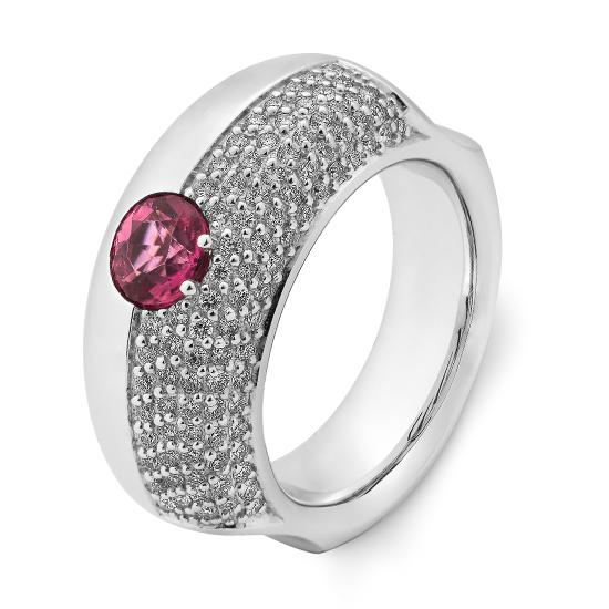 Hersteller-Originalaufnahme: RING - E. PINK TURMALIN TOP QUALITÄT/Brill. 0,667 Ct. G/if; abgebildete Ausführung 41044150-4P-278-8-0-48