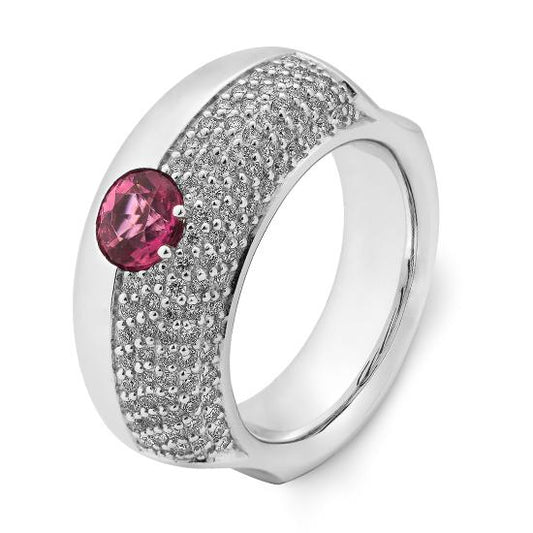 Hersteller-Originalaufnahme: RING - E. PINK TURMALIN TOP QUALITÄT/Brill. 0,667 Ct. G/if; abgebildete Ausführung 41044150-4P-278-8-0-48