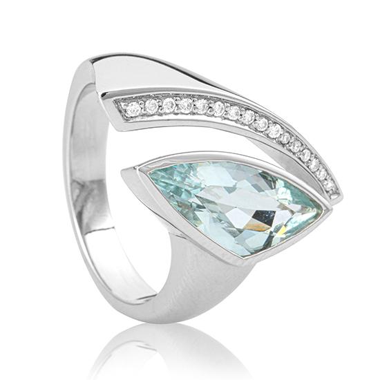 Hersteller-Originalaufnahme: RING - E.AQUA/Brill. 0,108 Ct. H/si; abgebildete Ausführung 41040090-24-21-1-0-48