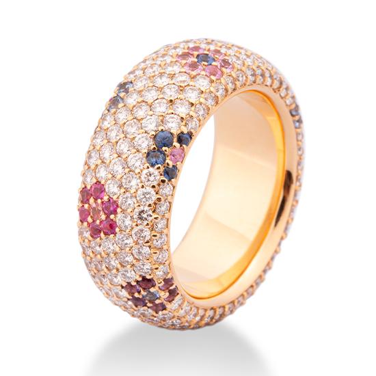 Hersteller-Originalaufnahme: RING - E.SAFIR PINK B10 (Exklusiv)/Brill. 4,296 Ct. G/if; abgebildete Ausführung 41036560-45-210-8-0-56