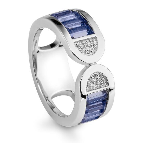 Hersteller-Originalaufnahme: RING - E.IOLIT DUNKEL/Brill. 0,06 Ct. H/si; abgebildete Ausführung 41060920-24-368-1-0-48