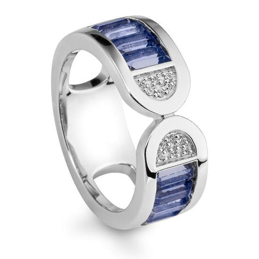 Hersteller-Originalaufnahme: RING - E.IOLIT DUNKEL/Brill. 0,06 Ct. H/si; abgebildete Ausführung 41060920-24-368-1-0-48