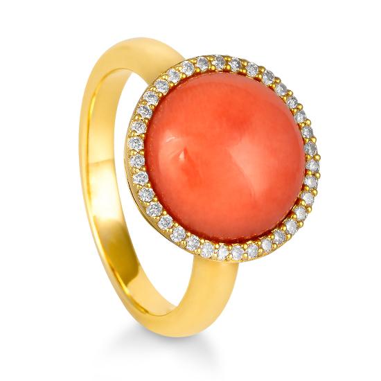 Hersteller-Originalaufnahme: RING - E.KORALLE/Brill. 0,228 Ct. H/si; abgebildete Ausführung 41044380-21-34-1-0-48