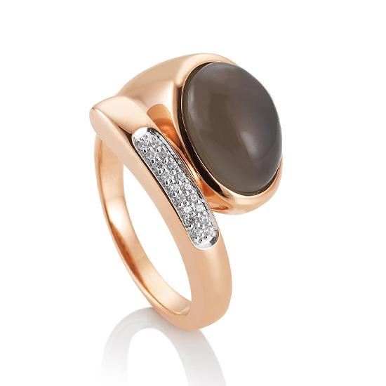 Hersteller-Originalaufnahme: RING - E.MONDSTEIN SILVER MOON/Brill. 0,099 Ct. H/si; abgebildete Ausführung 41057300-25-168-1-0-48