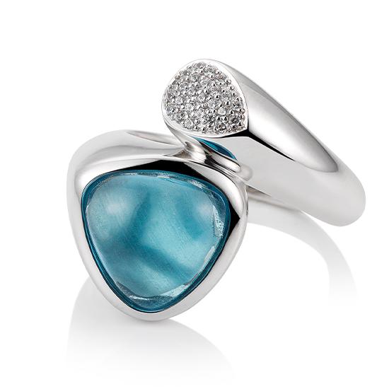 Hersteller-Originalaufnahme: RING - ED.TOP.DUNKEL (SWISS BLUE)/Brill. 0,138 Ct. H/si; abgebildete Ausführung 41057310-24-47-1-0-48