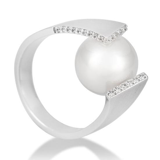 Hersteller-Originalaufnahme: RING - SÜDSEE-PERLE-ZP/Brill. 0,143 Ct. H/si; abgebildete Ausführung 41712150-24-6-1-0-48
