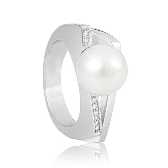 Hersteller-Originalaufnahme: RING - SÜDSEE-PERLE-ZP/Brill. 0,044 Ct. H/si; abgebildete Ausführung 41038200-24-6-1-0-48