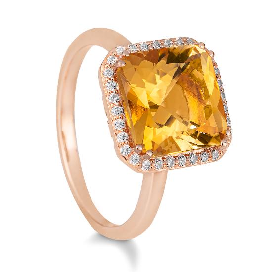 Hersteller-Originalaufnahme: RING - E.CITRIN/BRILL. 0,208 Ct. H/si; abgebildete Ausführung 41060120-25-25-1-0-48
